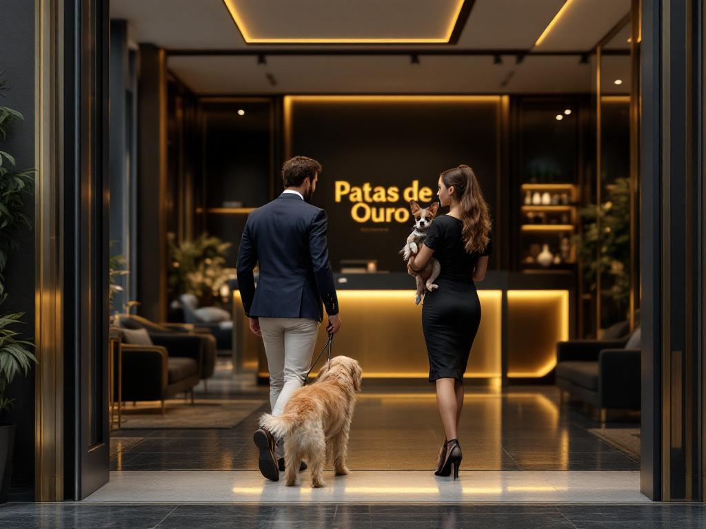 Cachorro feliz após banho e tosa